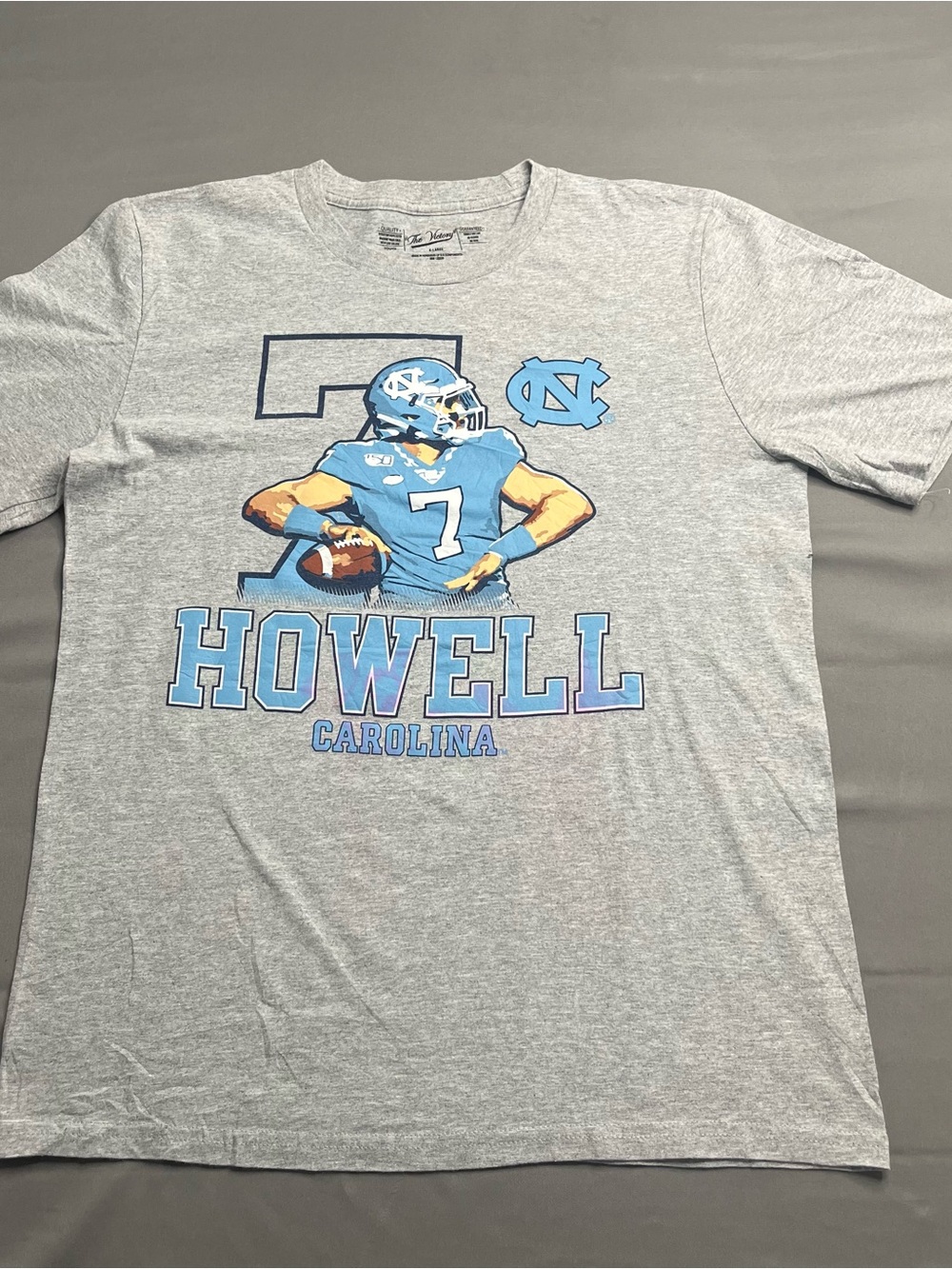 North Carolina Howell Short Sleeve Graphic Tee - Gray/Carolina Blue